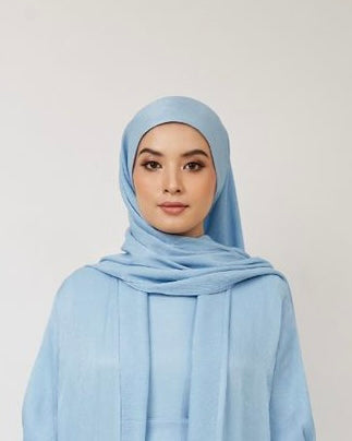 Sky Blue Matching Hijab for Kamelia Luxury Two Piece Abaya