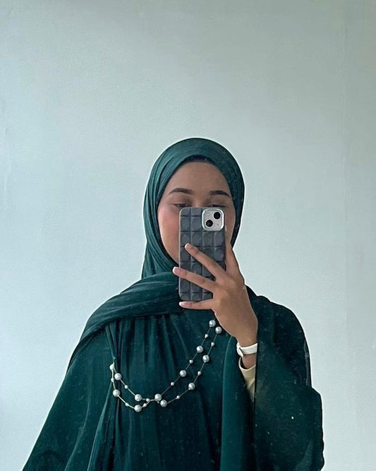 Emerald Green Matching Hijab for Maya Luna Butterfly Abaya