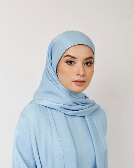 Sky Blue Matching Hijab for Kamelia Luxury Two Piece Abaya