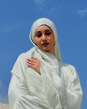 Mint Green Matching Hijab for Maya Luna Butterfly Abaya