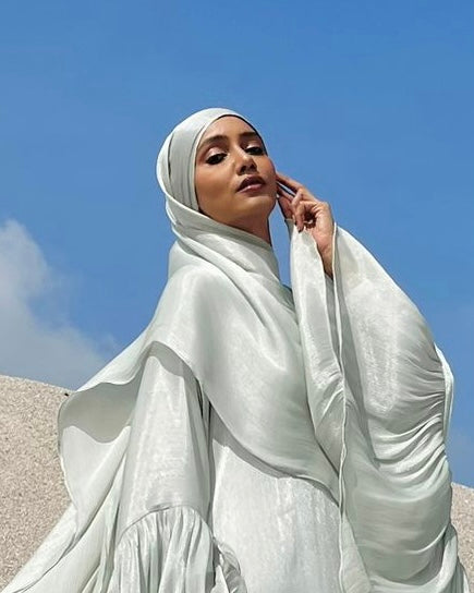 Mint Green Matching Hijab for Maya Luna Butterfly Abaya