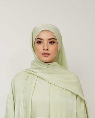 Apple Green Matching Hijab for Kamelia Luxury Two Piece Abaya