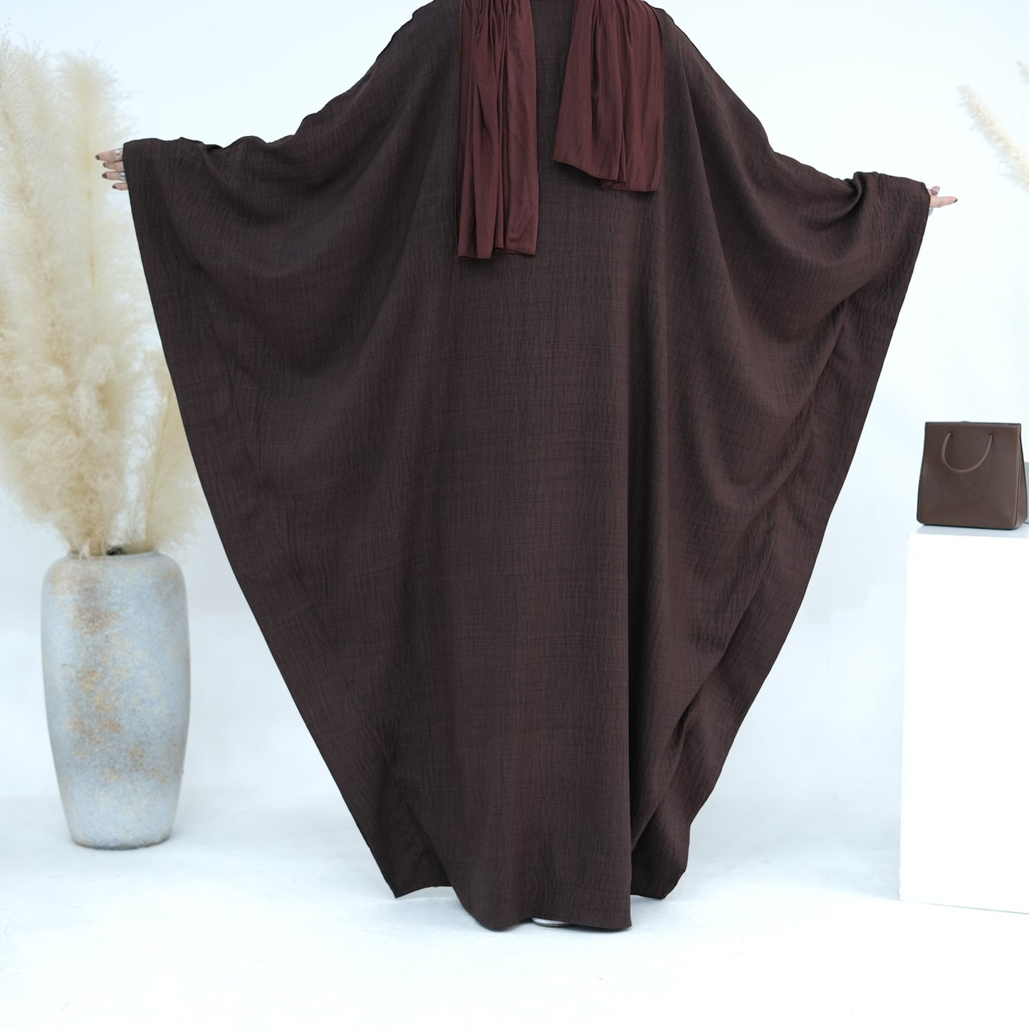 Modest Butterfly Abaya - Coffee