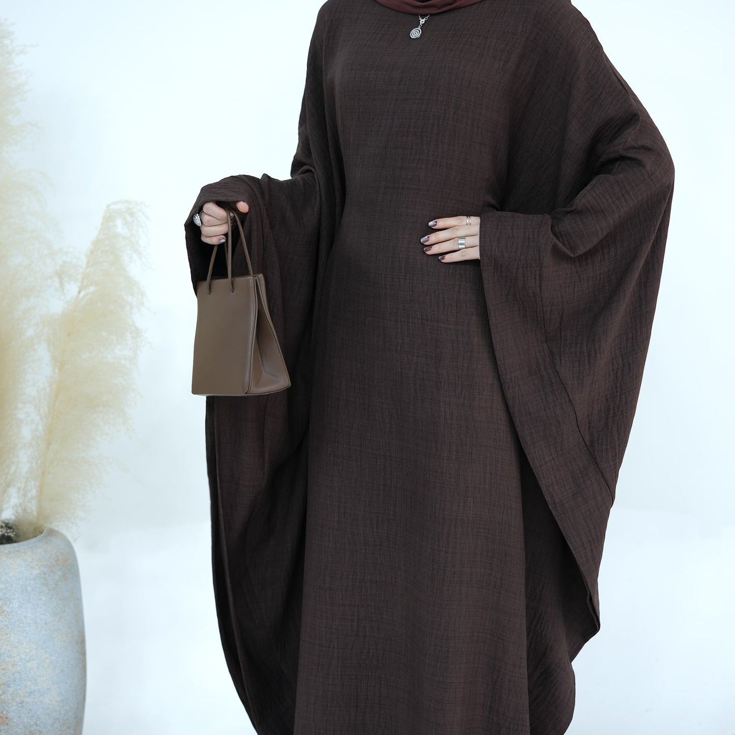 Modest Butterfly Abaya - Coffee