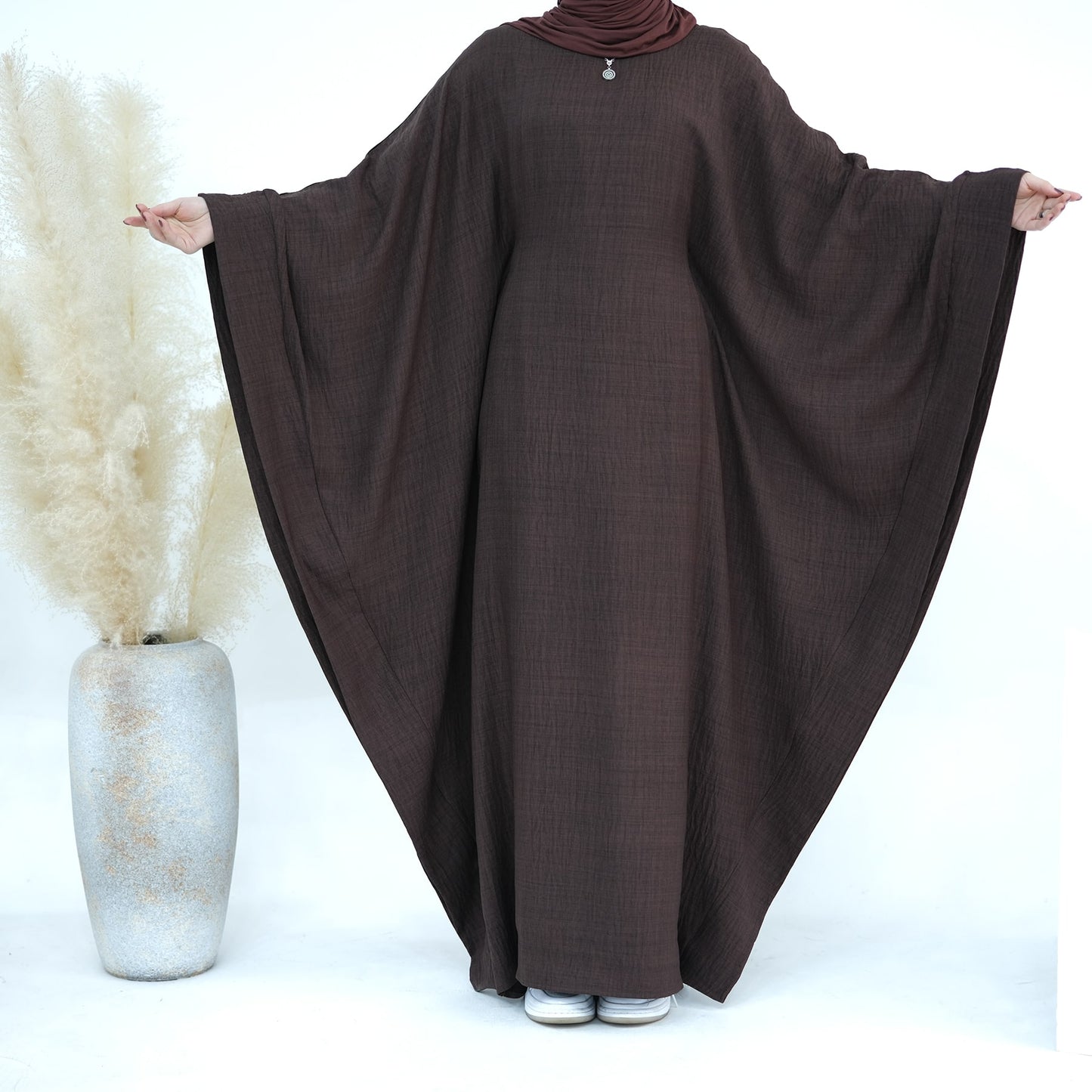 Modest Butterfly Abaya - Coffee