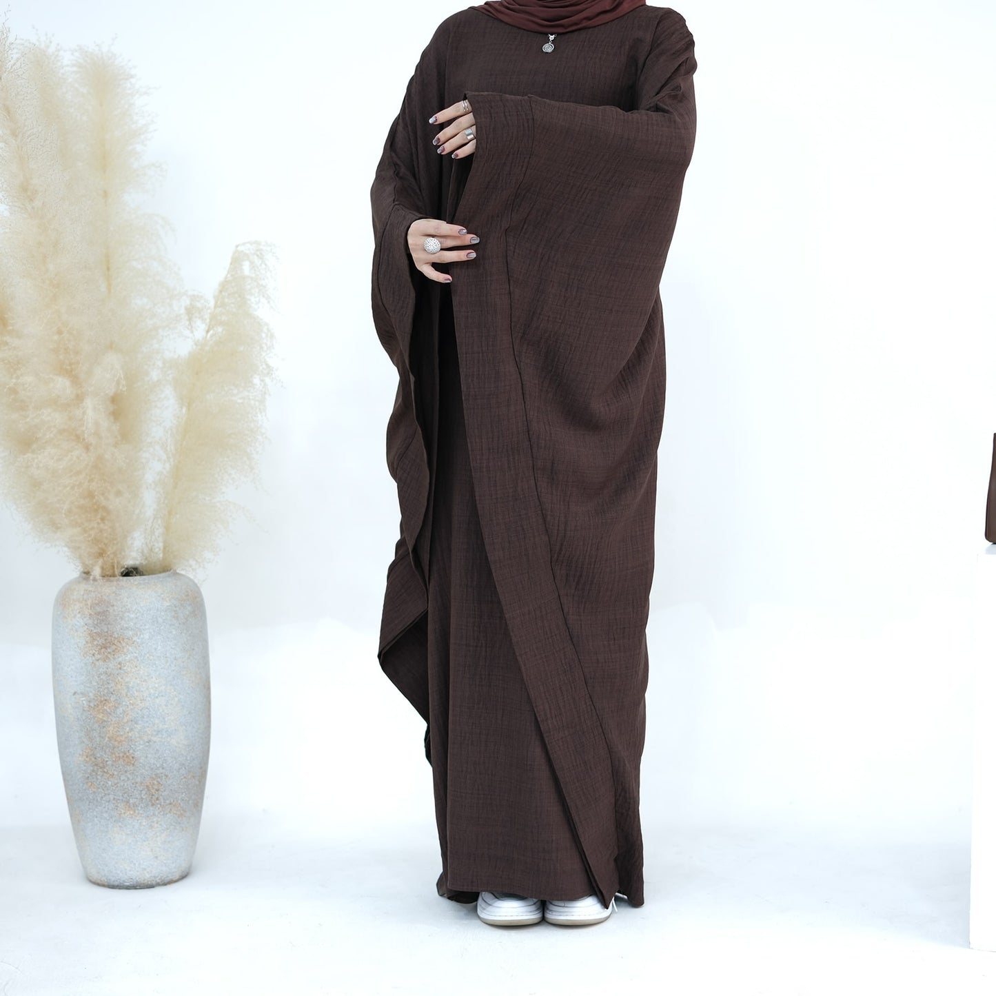 Modest Butterfly Abaya - Coffee