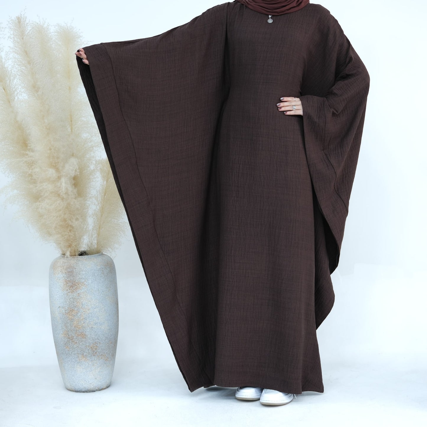 Modest Butterfly Abaya - Coffee