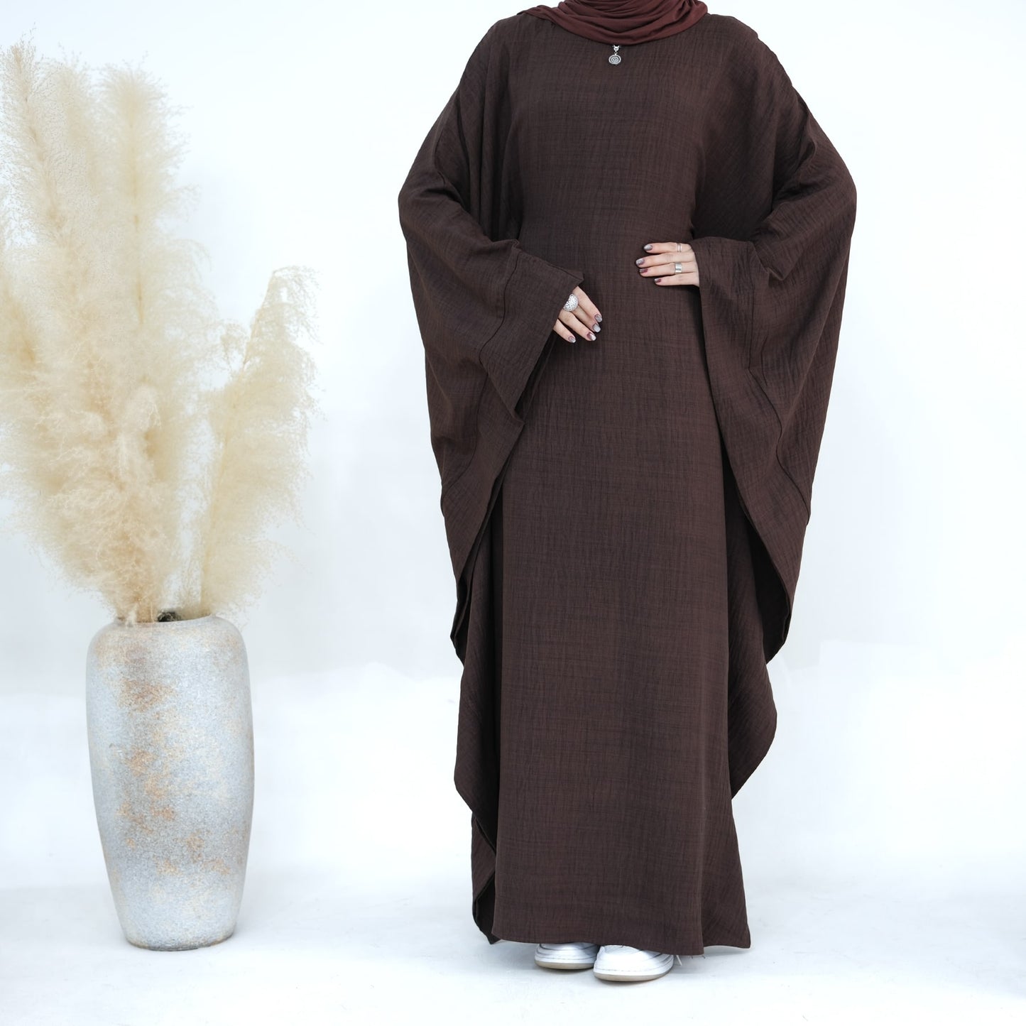 Modest Butterfly Abaya - Coffee