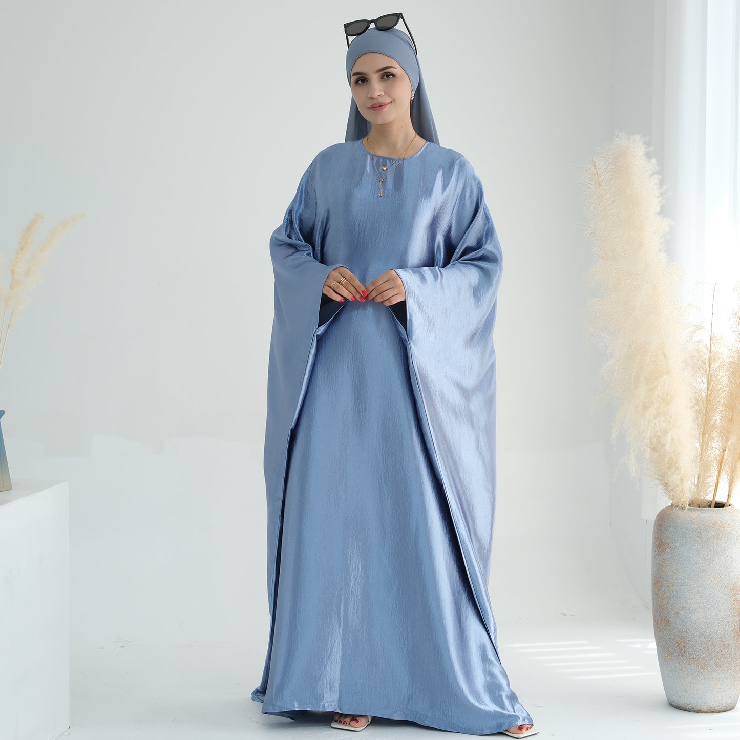 Modest Butterfly Abaya - Ocean Blue