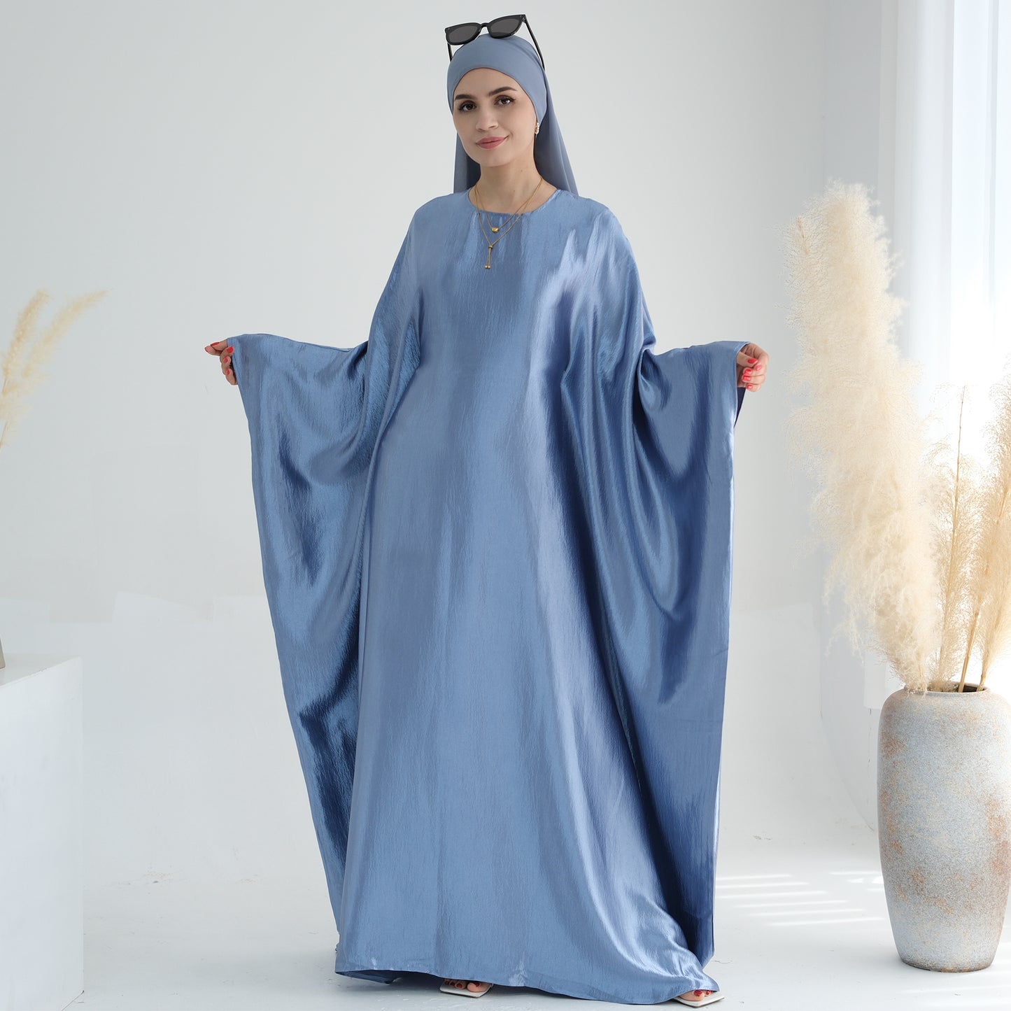 Modest Butterfly Abaya - Ocean Blue