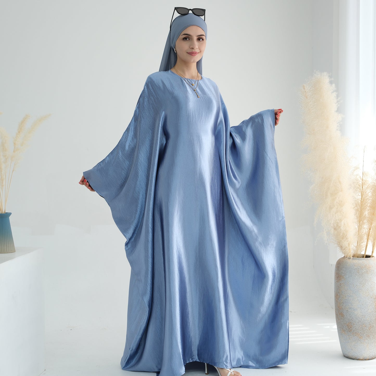 Modest Butterfly Abaya - Ocean Blue