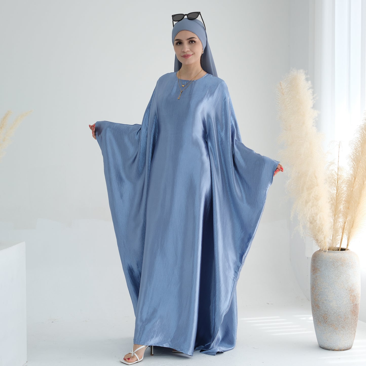 Modest Butterfly Abaya - Ocean Blue