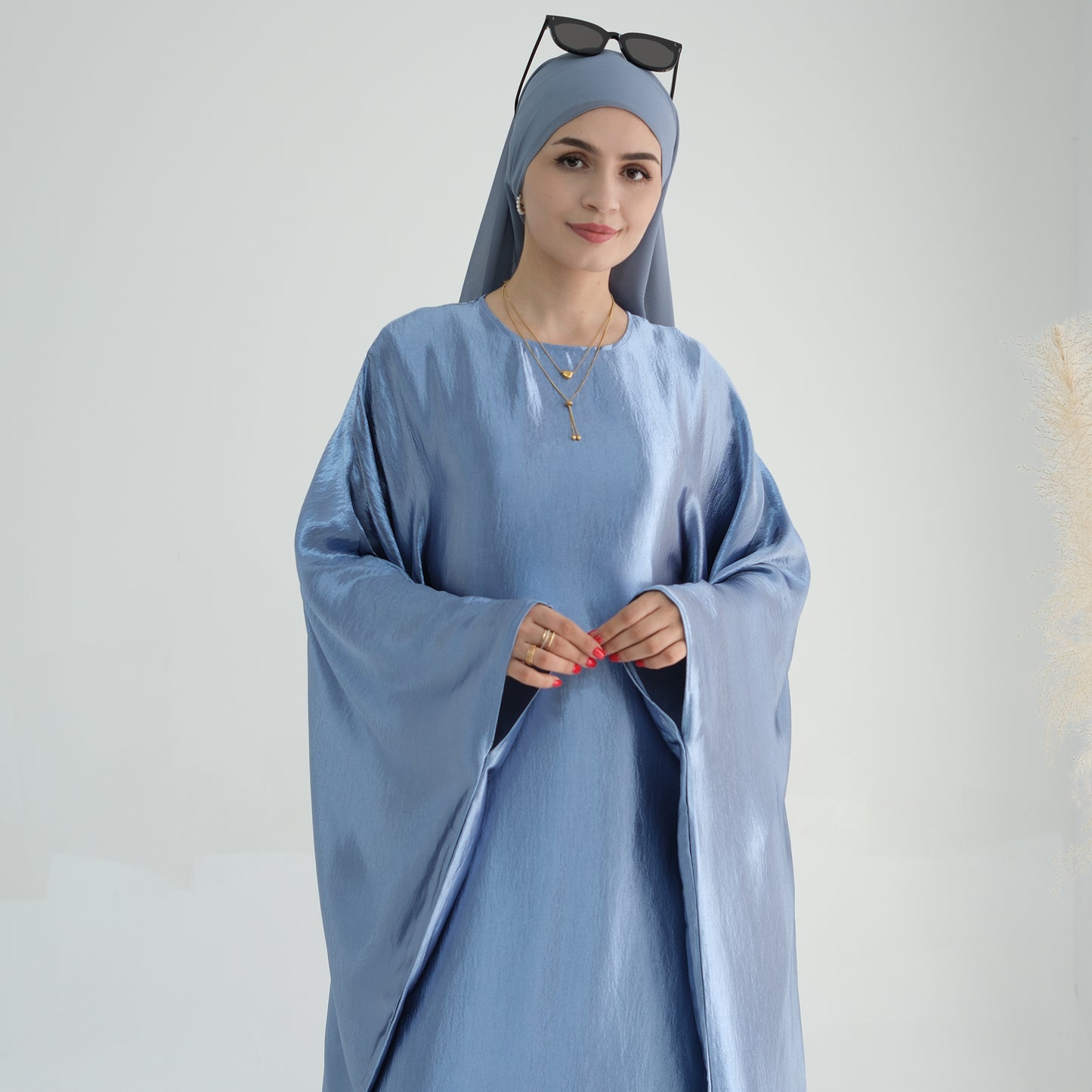 Modest Butterfly Abaya - Ocean Blue