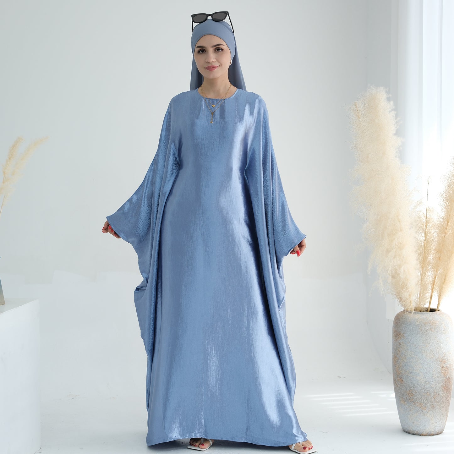 Modest Butterfly Abaya - Ocean Blue