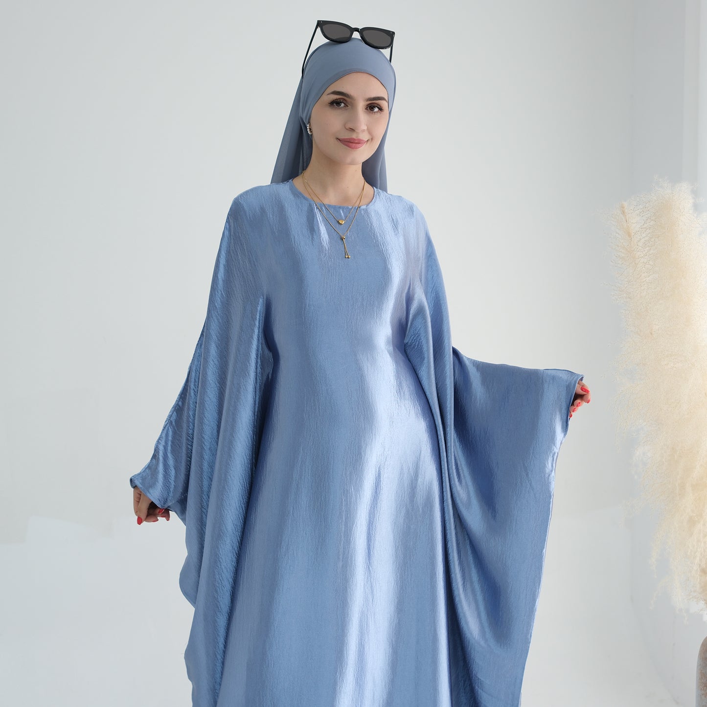 Modest Butterfly Abaya - Ocean Blue