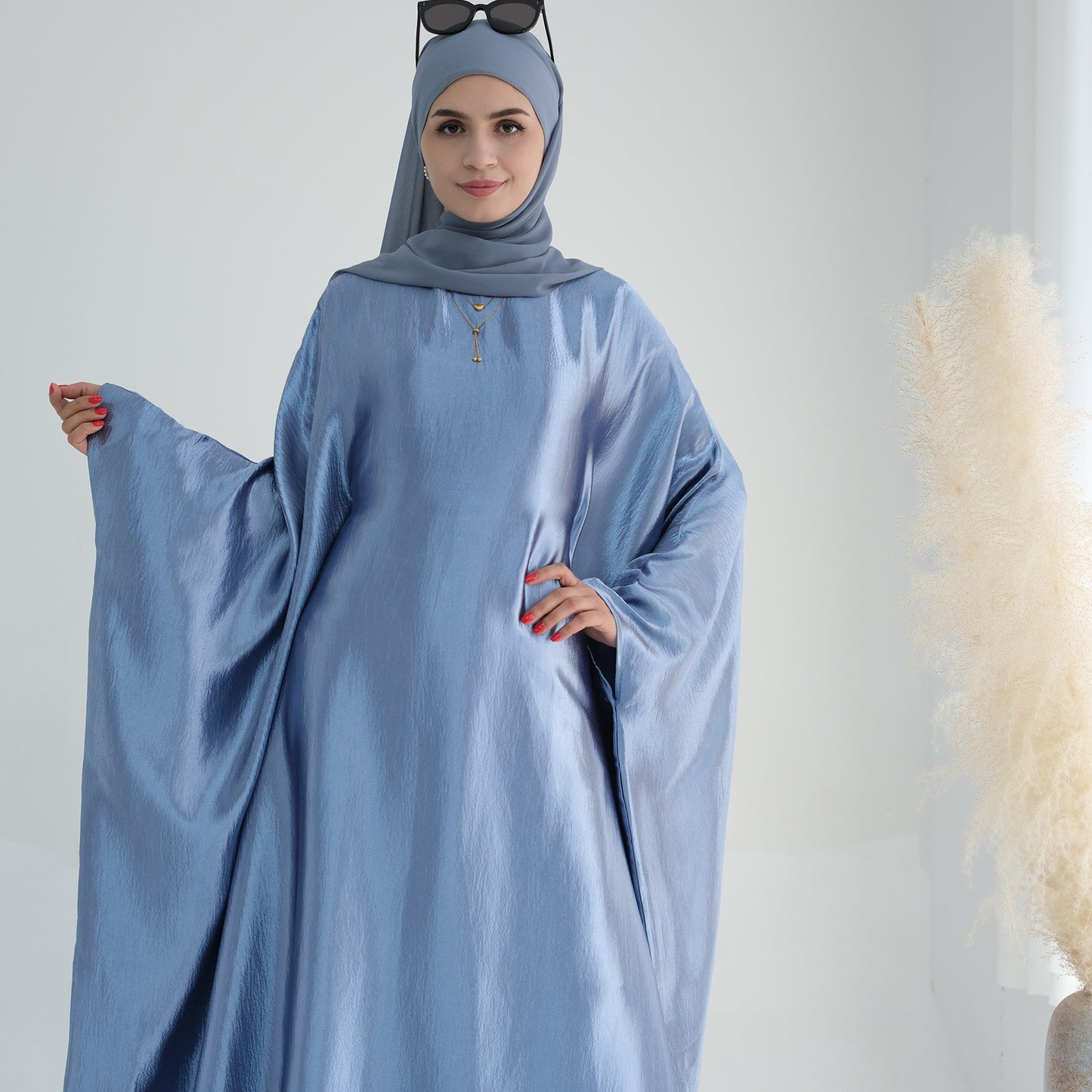 Modest Butterfly Abaya - Ocean Blue