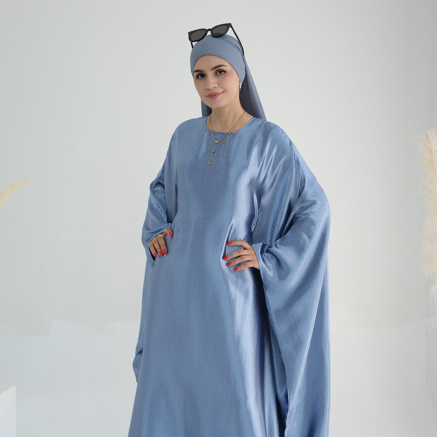 Modest Butterfly Abaya - Ocean Blue