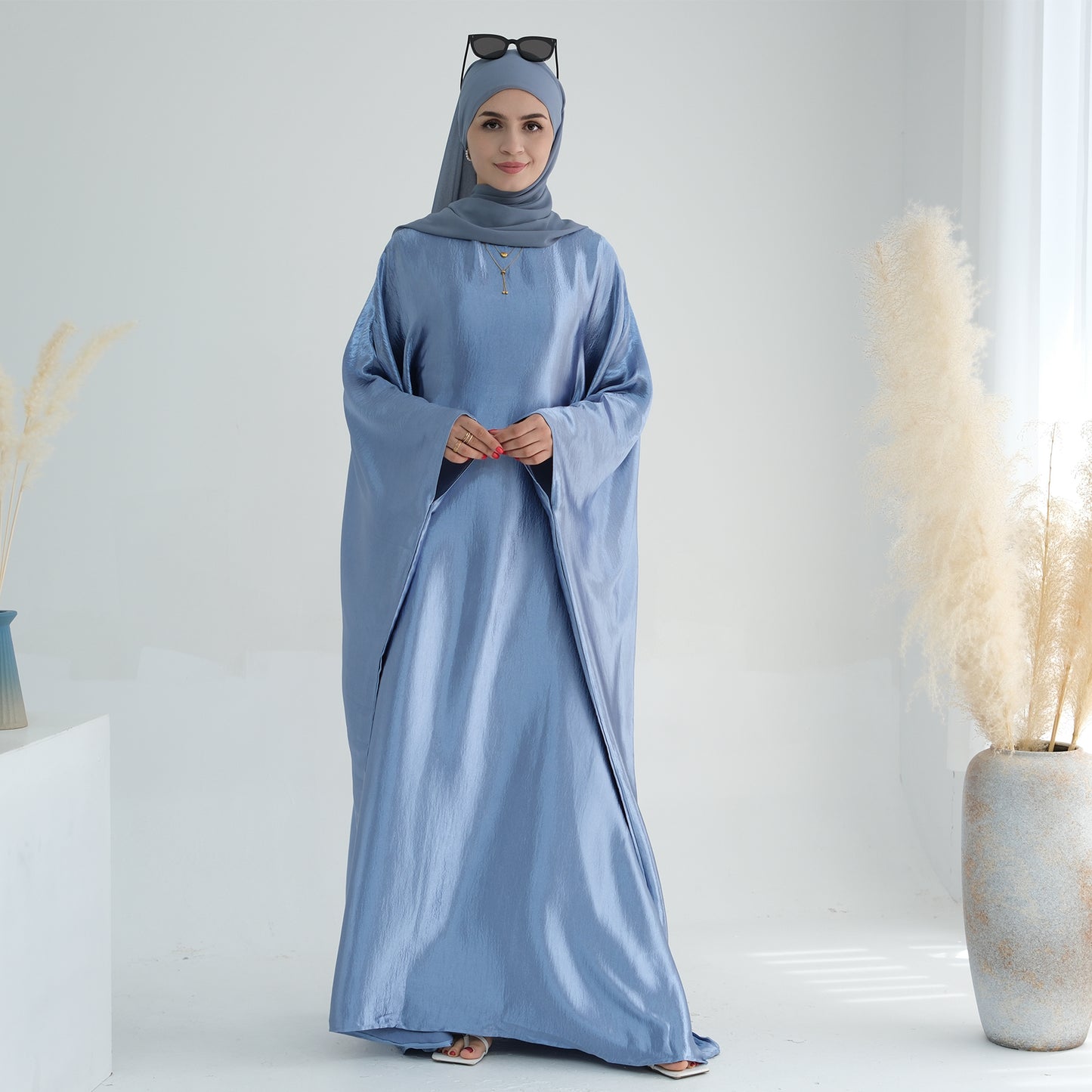 Modest Butterfly Abaya - Ocean Blue