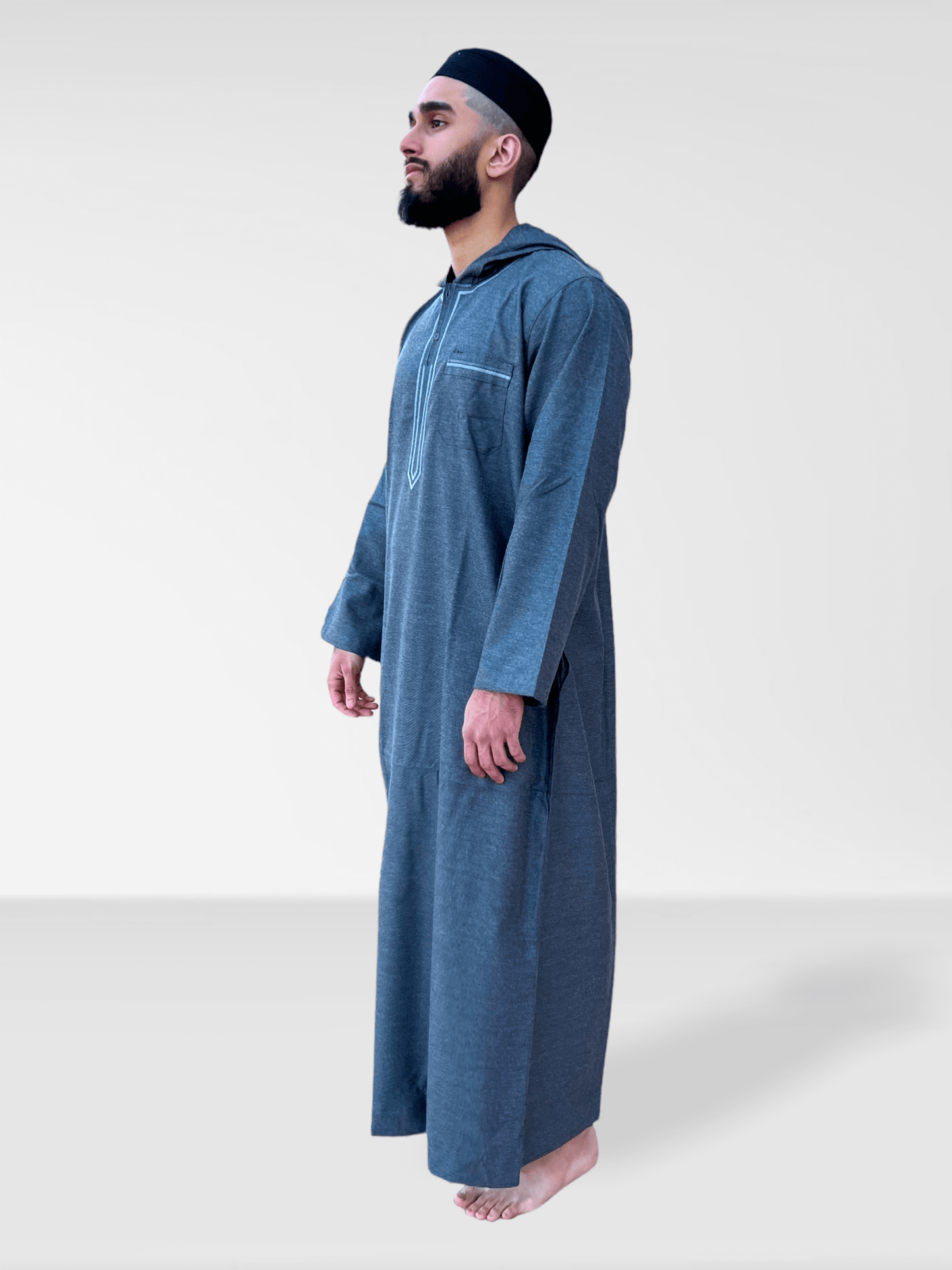 LSHBON® Hoodie Thobe - Dark Blue