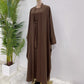 Dubai Luxury Two-Piece Abaya - Coffee