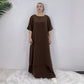 Dubai Luxury Two-Piece Abaya - Coffee