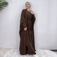 Dubai Luxury Two-Piece Abaya - Coffee