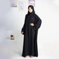 Two-Piece Abaya with Belt - Black