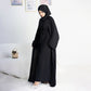 Two-Piece Abaya with Belt - Black
