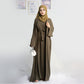Two-Piece Abaya with Belt - Army Green