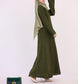 Modest Slip Dress Abaya - Forest Green