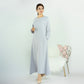 Modest Slip Dress Abaya - Light Grey