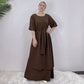 Dubai Luxury Two-Piece Abaya - Coffee