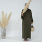 Two-Piece Abaya with Belt - Army Green