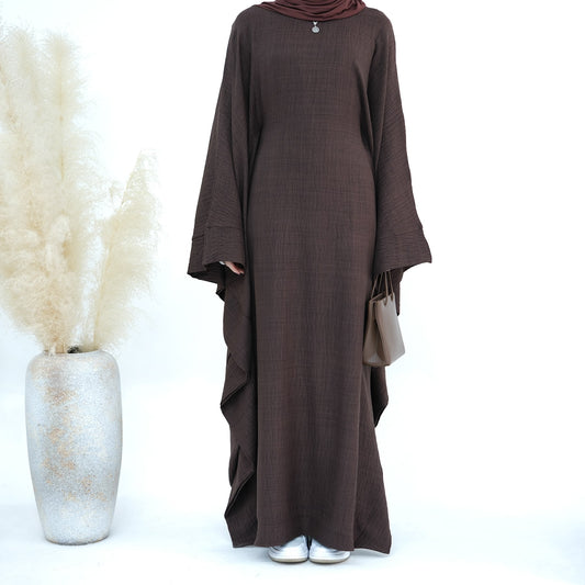 Modest Butterfly Abaya - Coffee