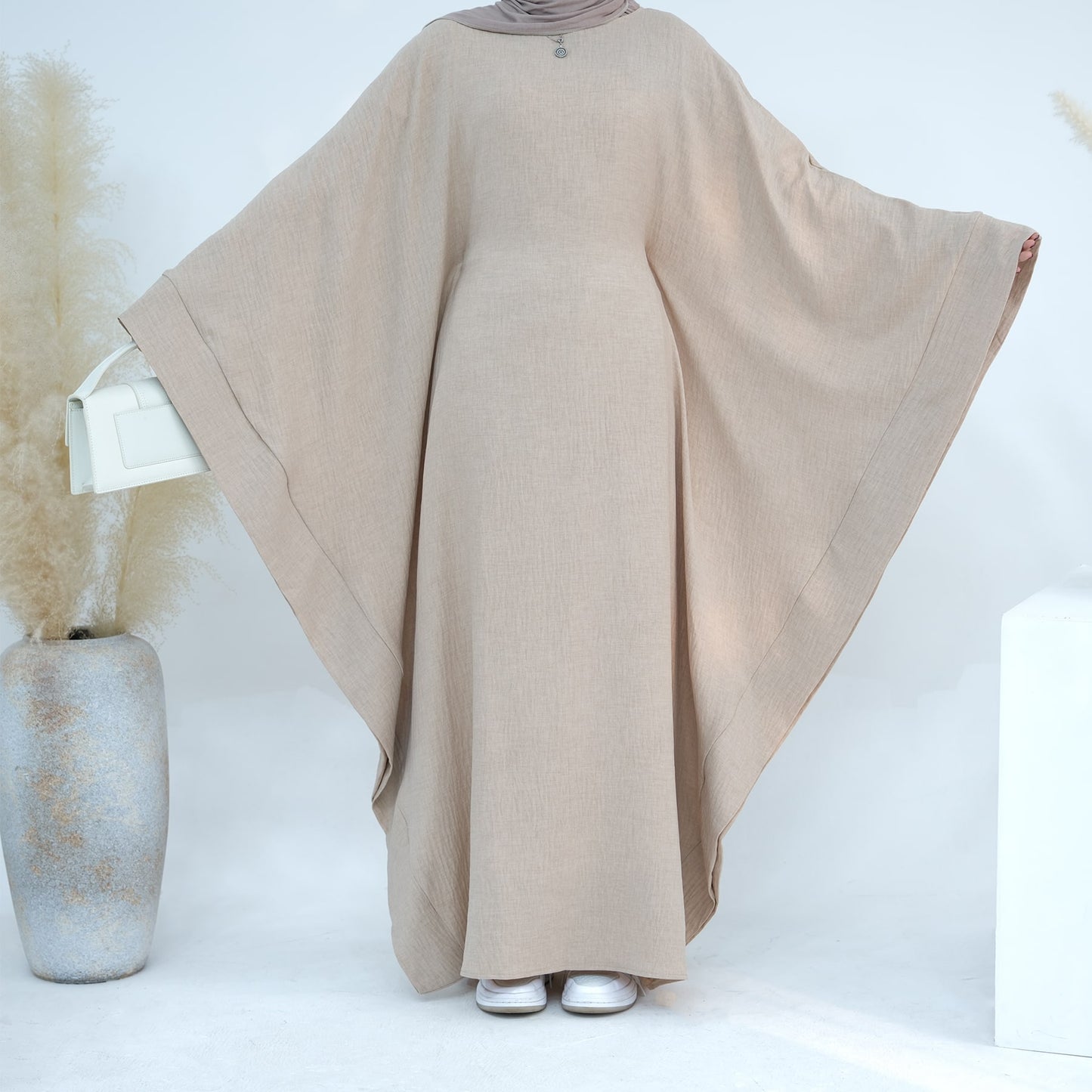 Modest Butterfly Abaya - Beige