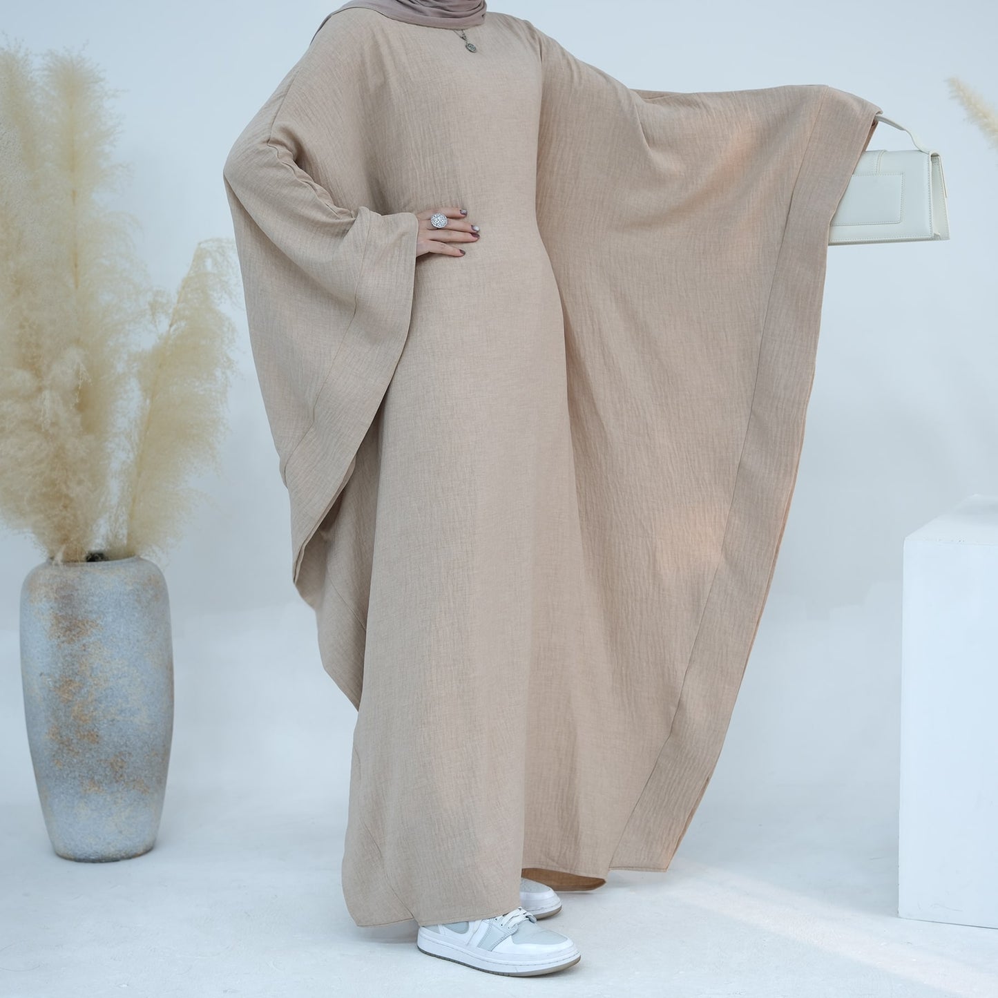 Modest Butterfly Abaya - Beige