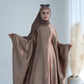 Modest Butterfly Abaya - Copper Brown