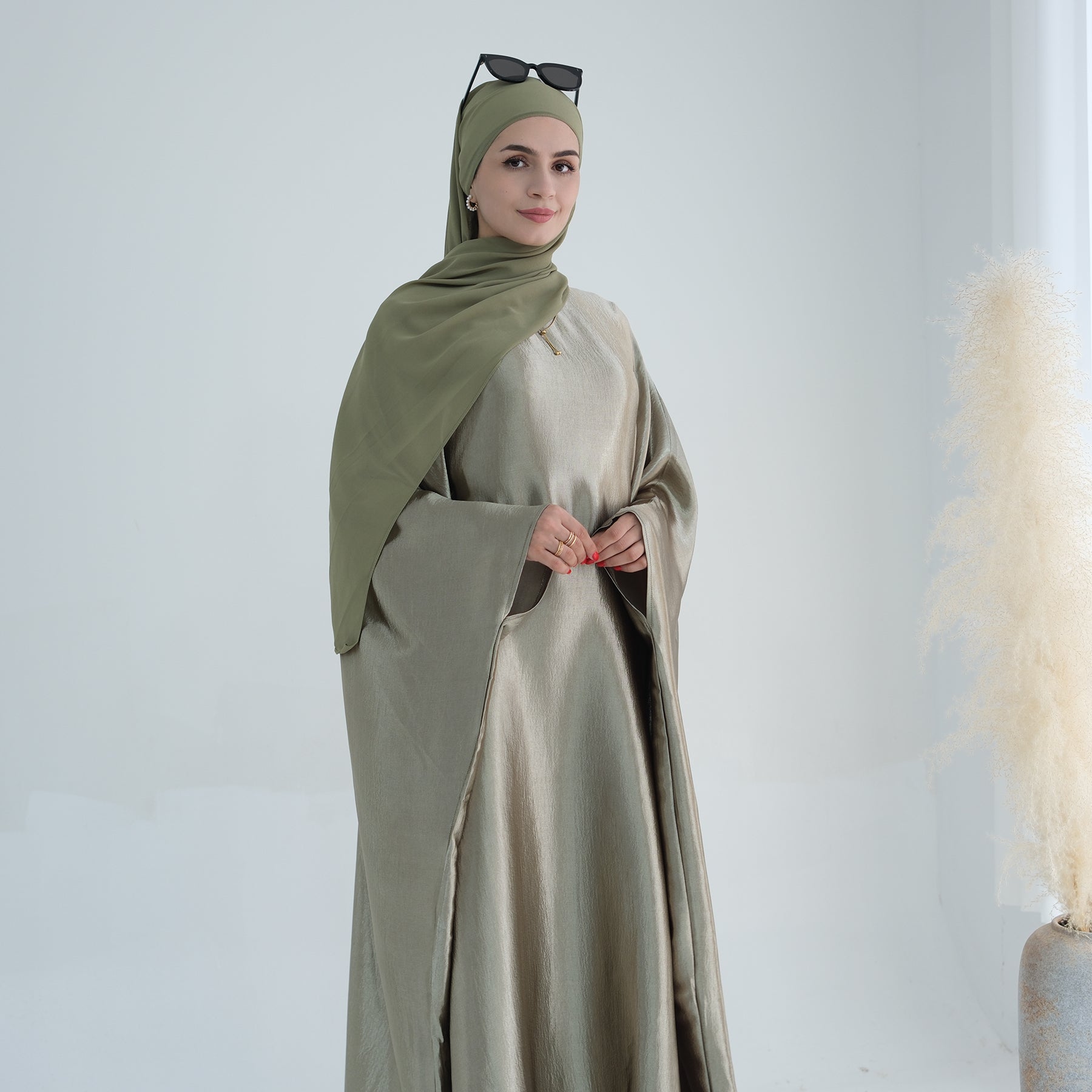 Modest Butterfly Abaya - Olive Green Islamify Modest Butterfly Abaya - Olive Green Islamify
