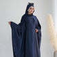 Modest Butterfly Abaya - Navy Blue