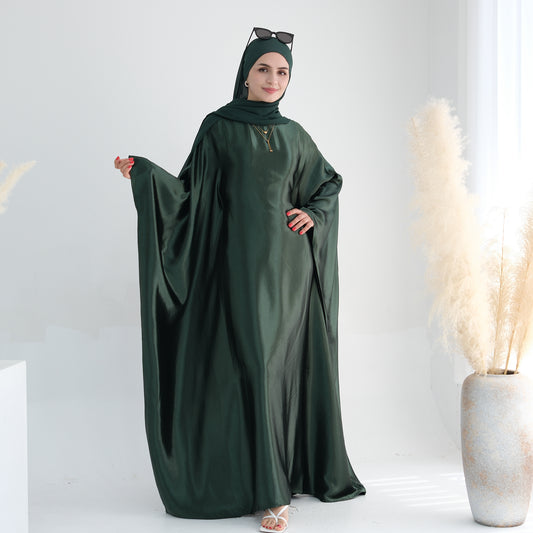 Modest Butterfly Abaya - Emerald Green