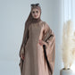 Modest Butterfly Abaya - Copper Brown