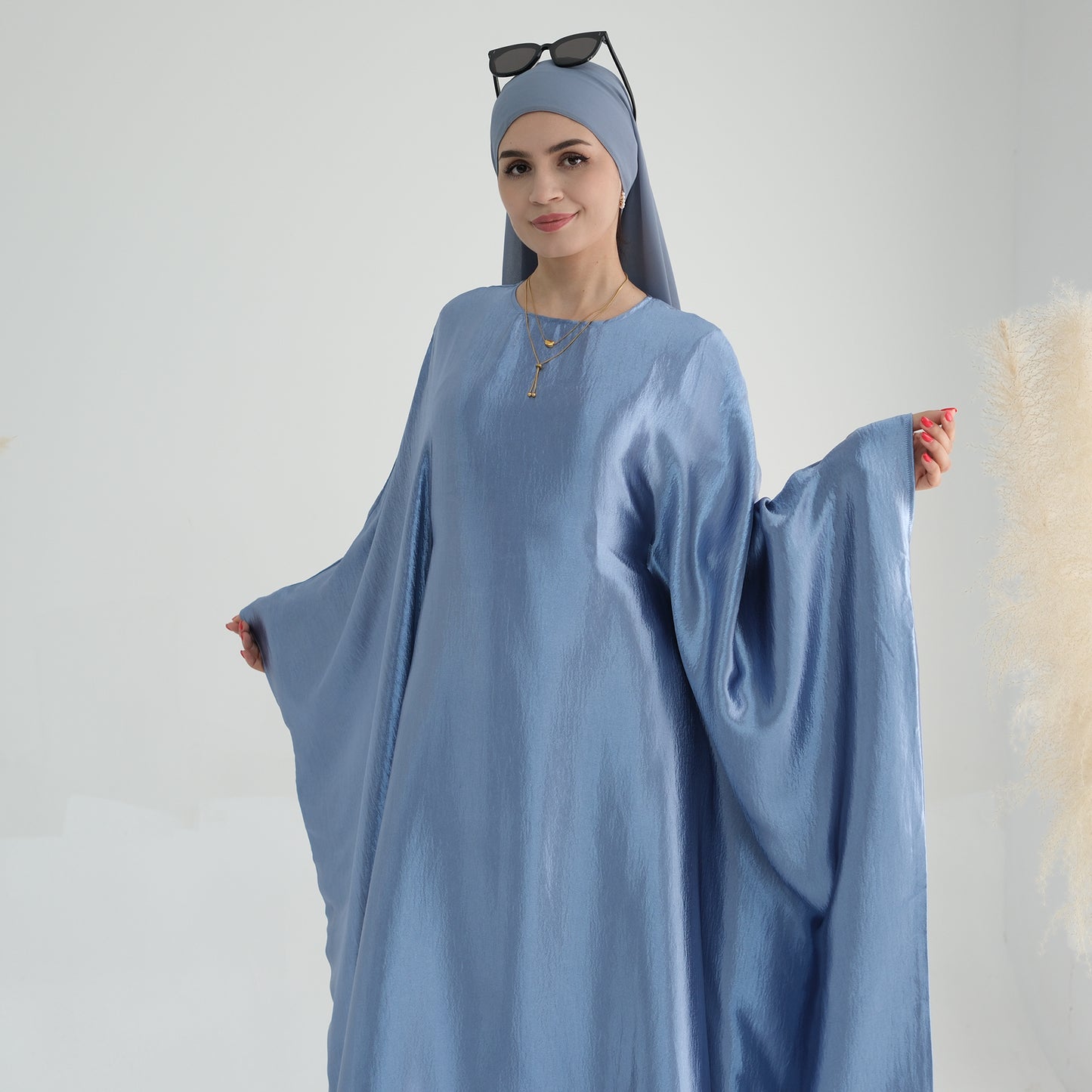 Modest Butterfly Abaya - Ocean Blue