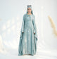 Modest Shimmery Butterfly Abaya - Turquoise