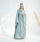 Modest Shimmery Butterfly Abaya - Turquoise