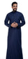 Al-Shiaka® Saudi Collared Thobe - Navy Blue