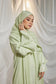 Kamelia Luxury Two Piece Abaya + Matching Hijab - Apple Green