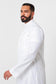 Al-Shiaka® Saudi Collared Thobe - White