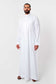 Al-Shiaka® Saudi Collared Thobe - White