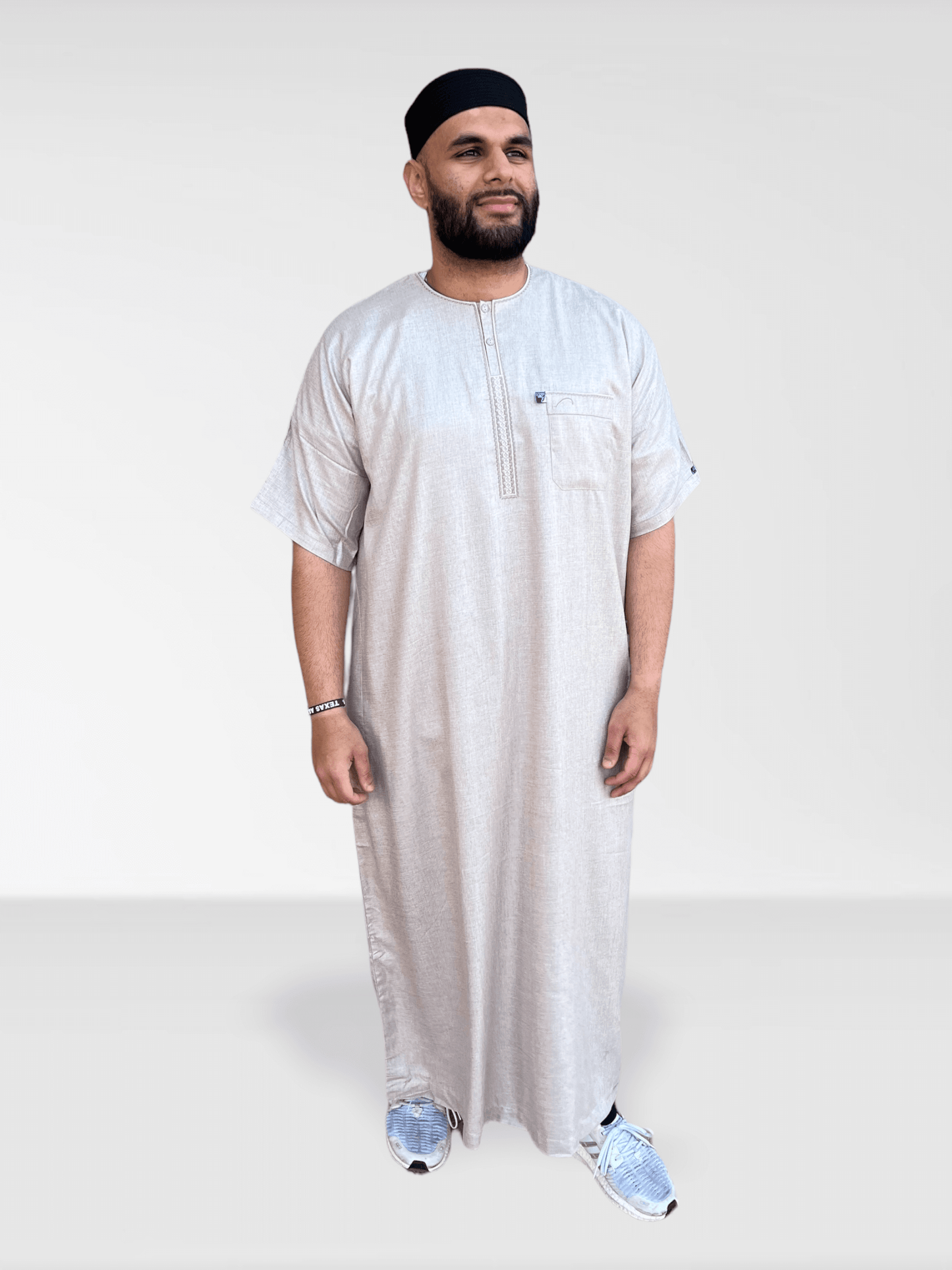 Ikaf® Half Sleeve Thobe - Cream