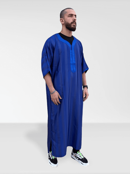 Moroccan Thobe - Royal Blue